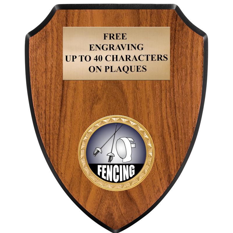 6"X7.5" WOOD SHIELD INSERT PLQ