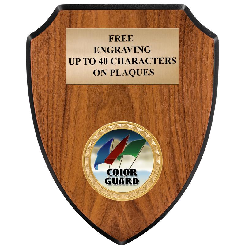 6"X7.5" WOOD SHIELD INSERT PLQ