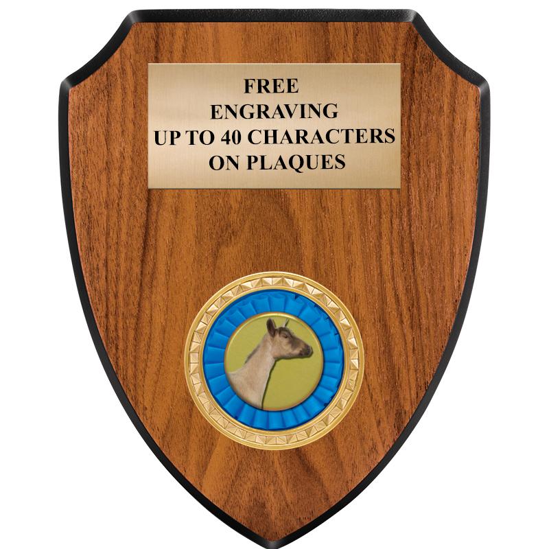 6"X7.5" WOOD SHIELD INSERT PLQ