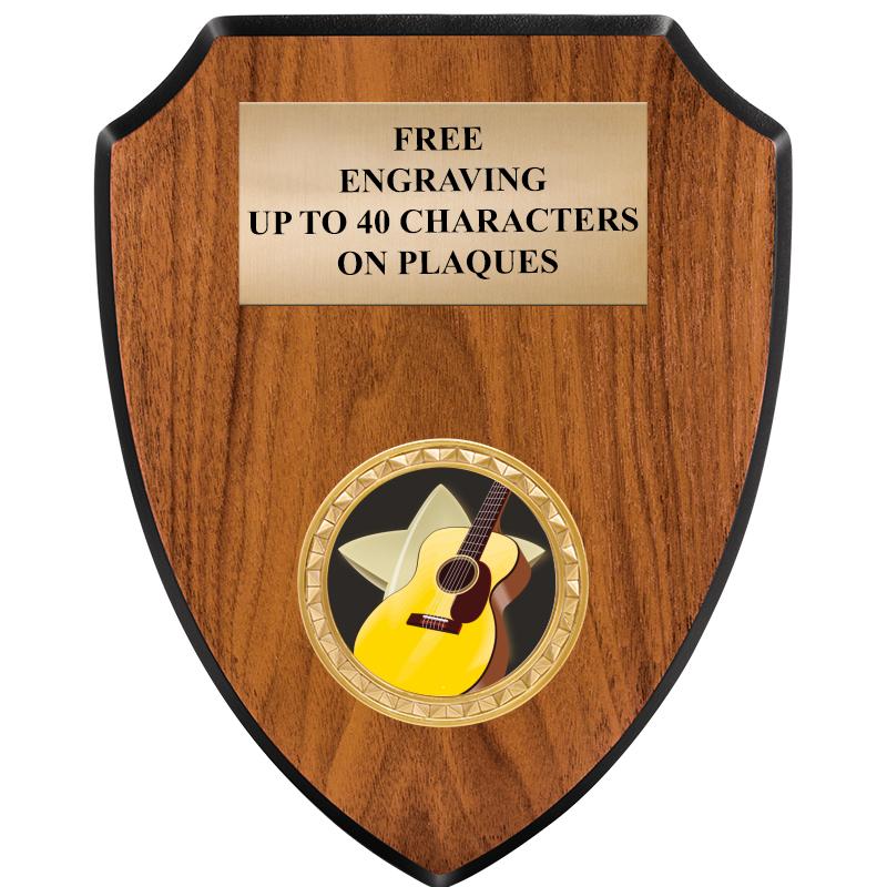 6"X7.5" WOOD SHIELD INSERT PLQ