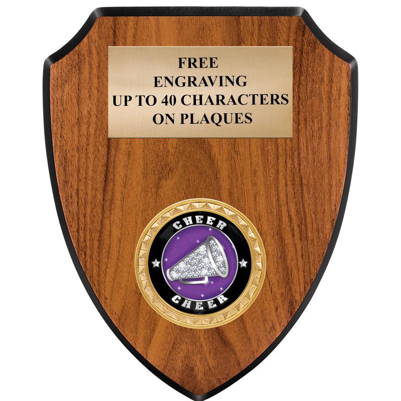 6"X7.5" WOOD SHIELD INSERT PLQ