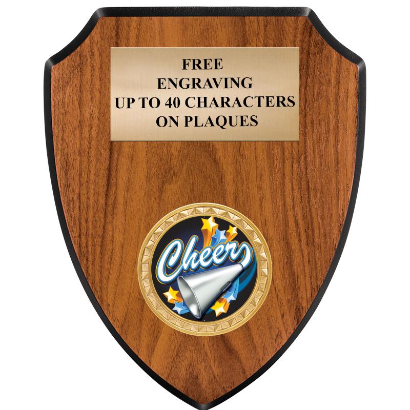 6"X7.5" WOOD SHIELD INSERT PLQ