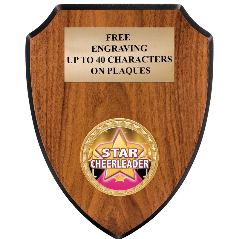 6"X7.5" WOOD SHIELD INSERT PLQ