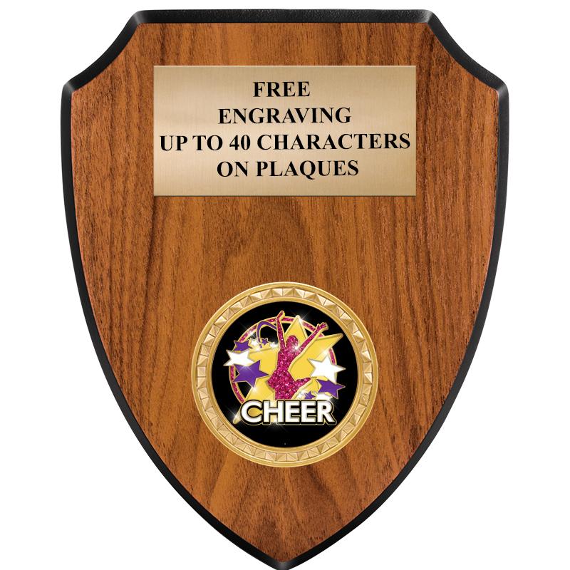 6"X7.5" WOOD SHIELD INSERT PLQ