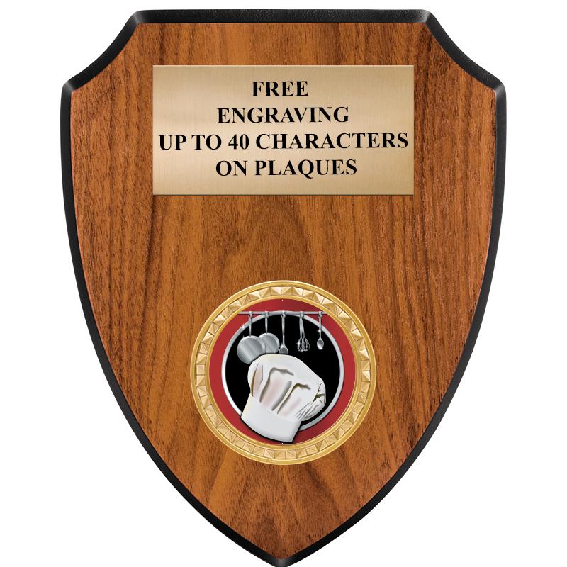 6"X7.5" WOOD SHIELD INSERT PLQ