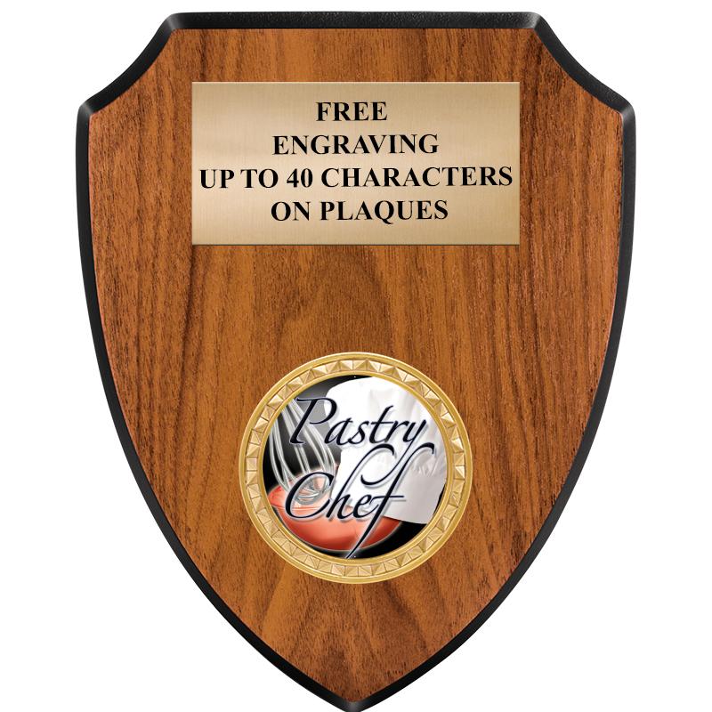 6"X7.5" WOOD SHIELD INSERT PLQ