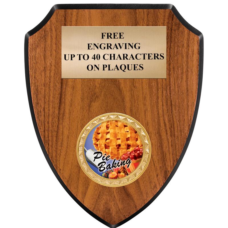 6"X7.5" WOOD SHIELD INSERT PLQ