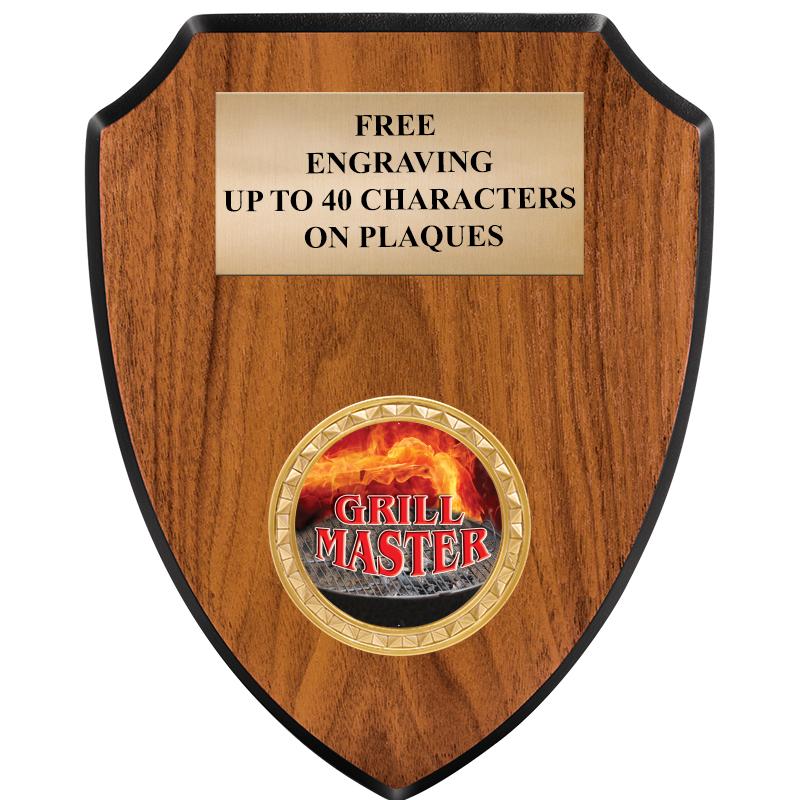 6"X7.5" WOOD SHIELD INSERT PLQ