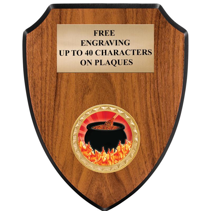 6"X7.5" WOOD SHIELD INSERT PLQ