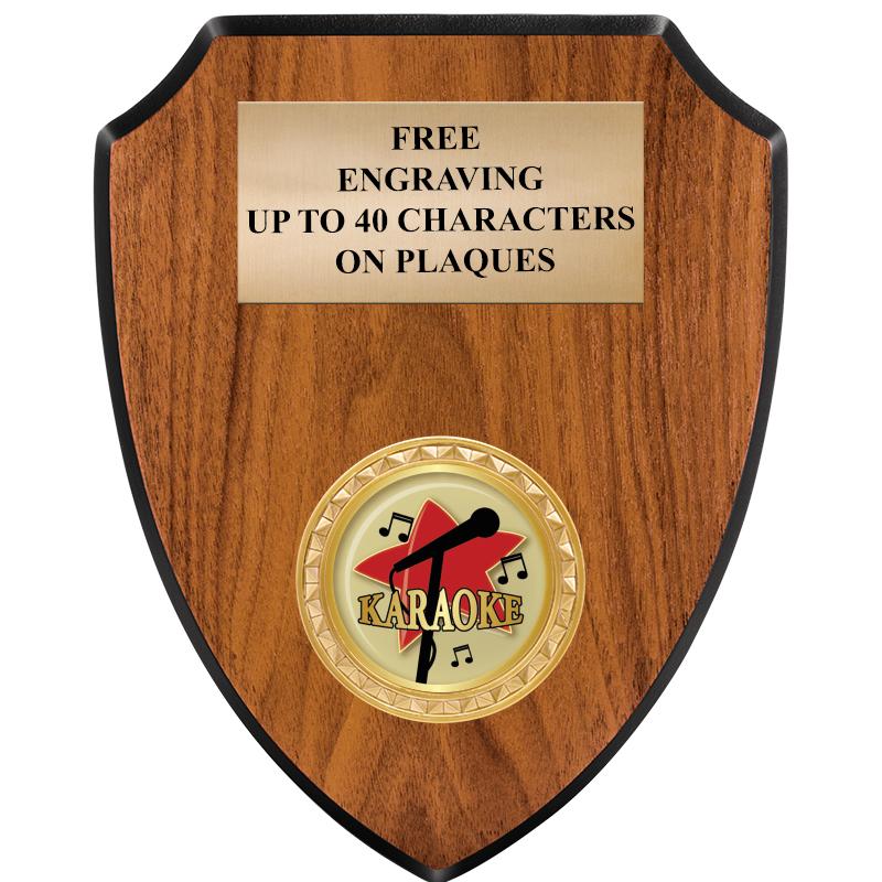 6"X7.5" WOOD SHIELD INSERT PLQ