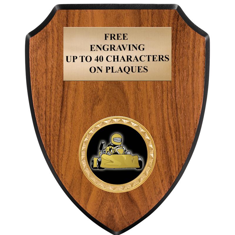 6"X7.5" WOOD SHIELD INSERT PLQ