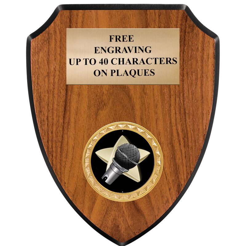 6"X7.5" WOOD SHIELD INSERT PLQ