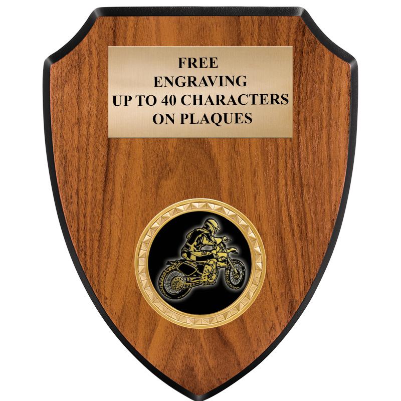 6"X7.5" WOOD SHIELD INSERT PLQ