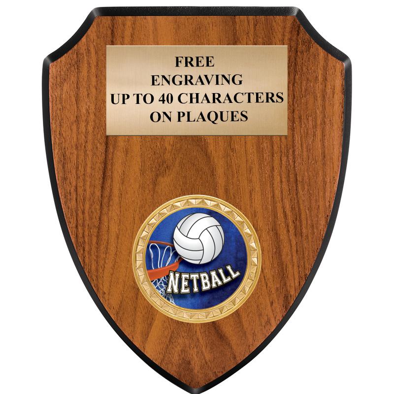 6"X7.5" WOOD SHIELD INSERT PLQ