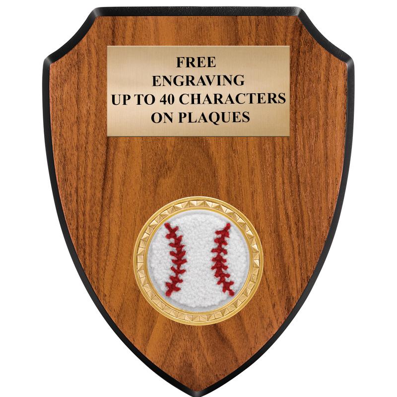 6"X7.5" WOOD SHIELD INSERT PLQ