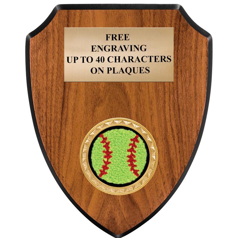 6"X7.5" WOOD SHIELD INSERT PLQ