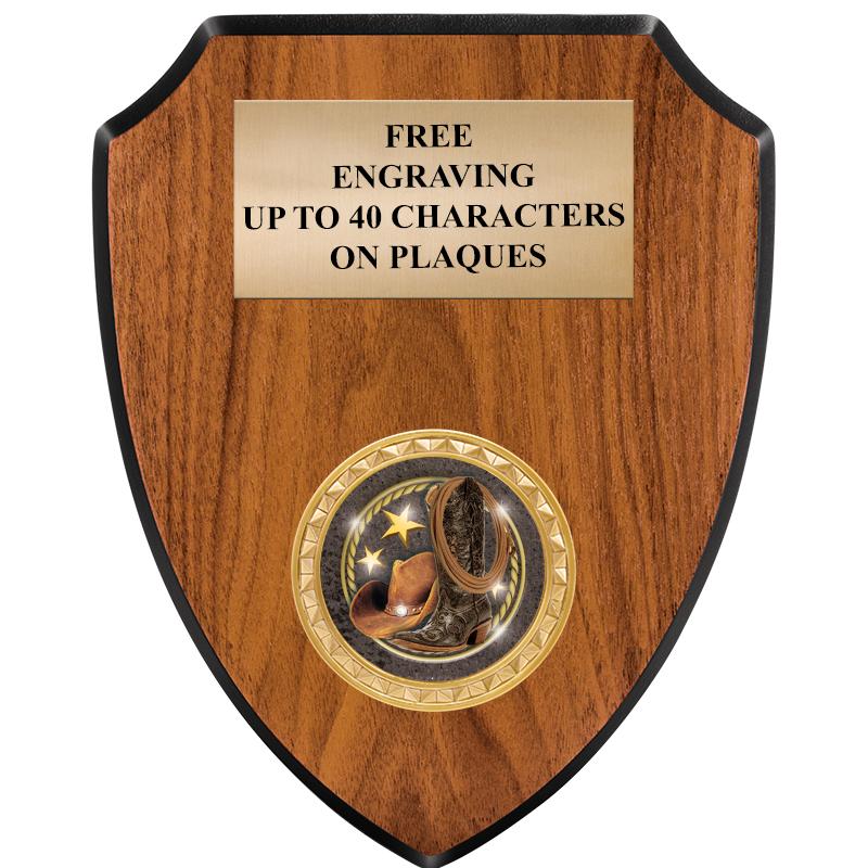 6"X7.5" WOOD SHIELD INSERT PLQ