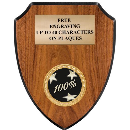 6"X7.5" WOOD SHIELD INSERT PLQ