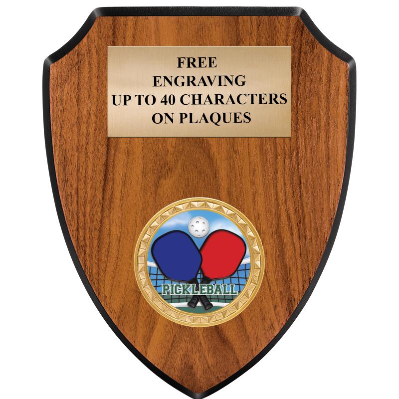 6"X7.5" WOOD SHIELD INSERT PLQ