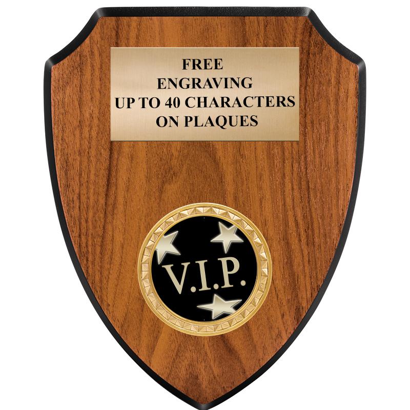 6"X7.5" WOOD SHIELD INSERT PLQ