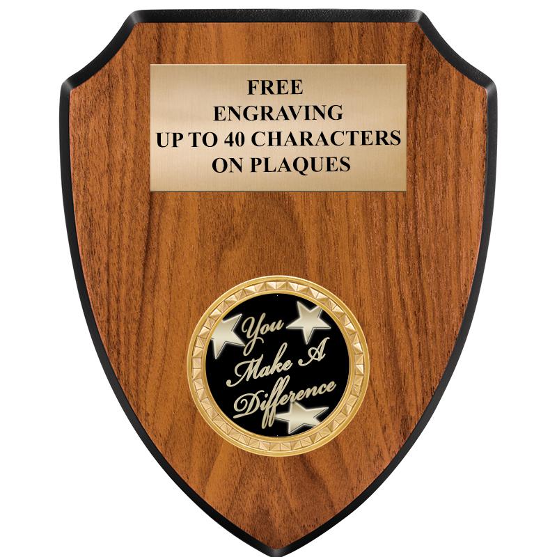 6"X7.5" WOOD SHIELD INSERT PLQ