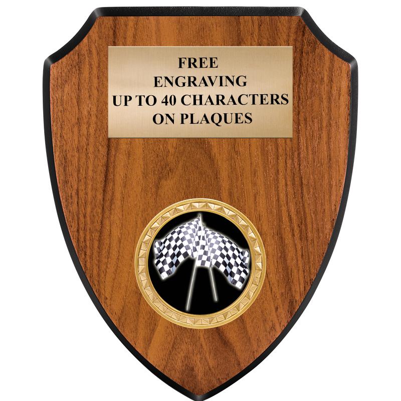 6"X7.5" WOOD SHIELD INSERT PLQ