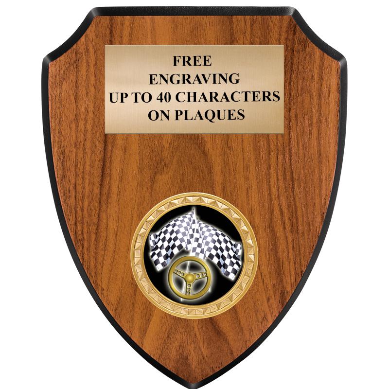 6"X7.5" WOOD SHIELD INSERT PLQ