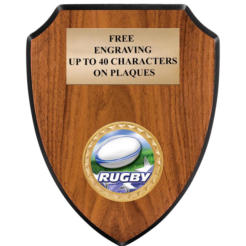 6"X7.5" WOOD SHIELD INSERT PLQ