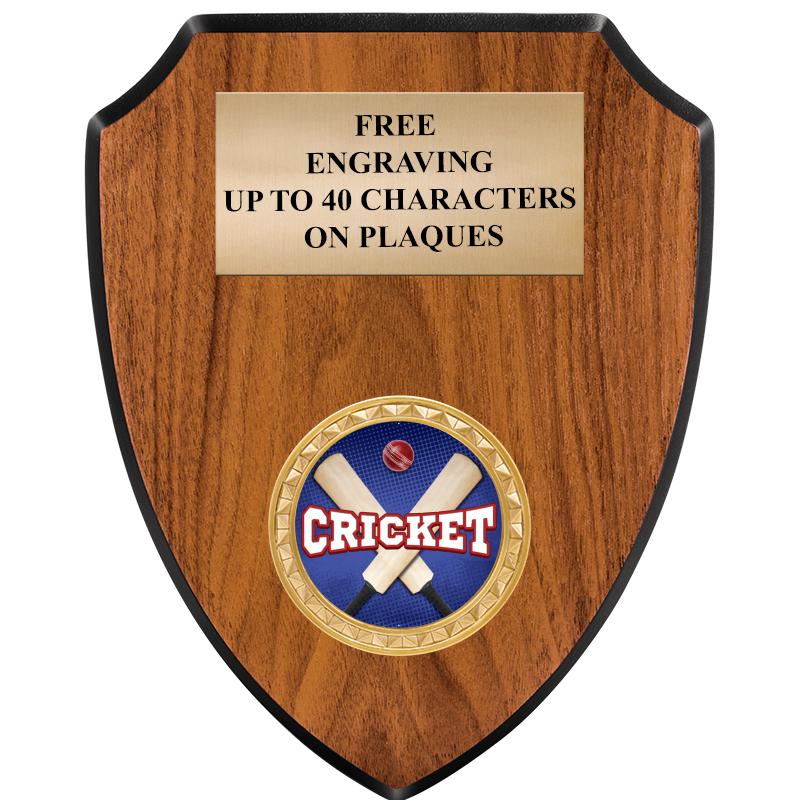 6"X7.5" WOOD SHIELD INSERT PLQ