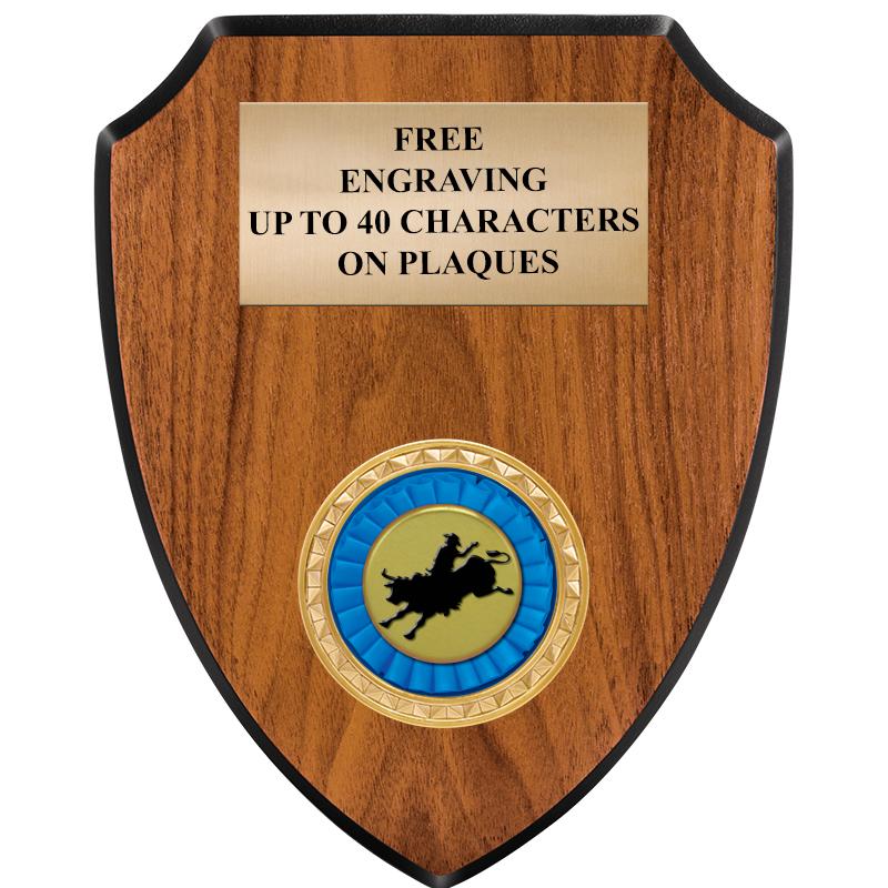 6"X7.5" WOOD SHIELD INSERT PLQ