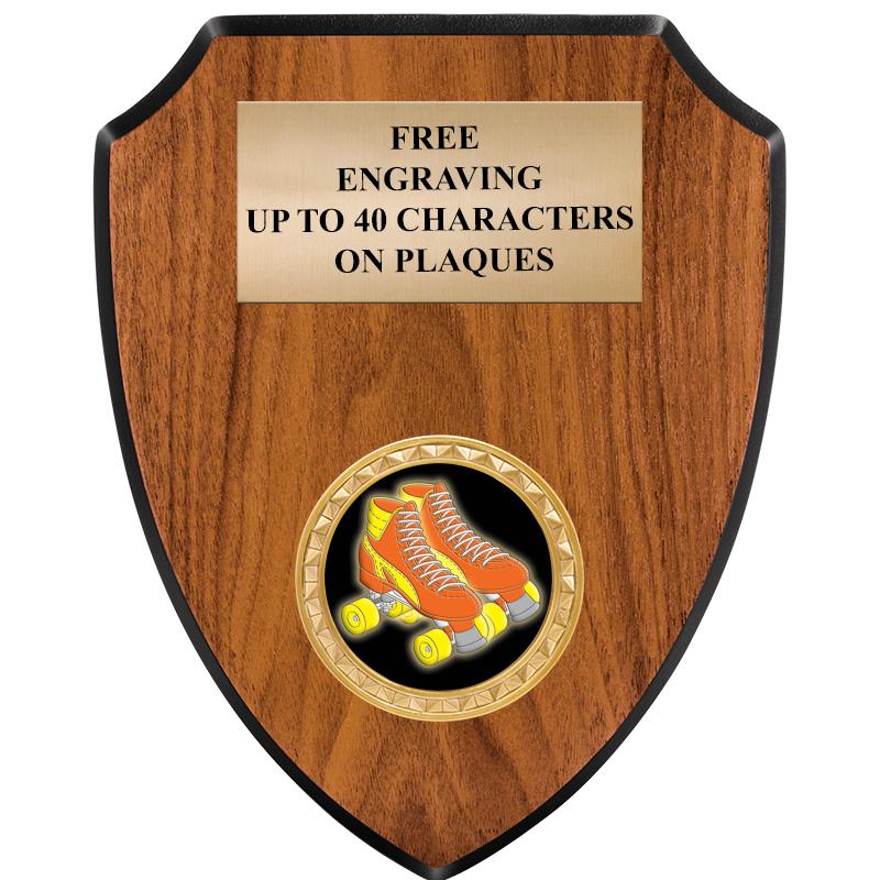 6"X7.5" WOOD SHIELD INSERT PLQ