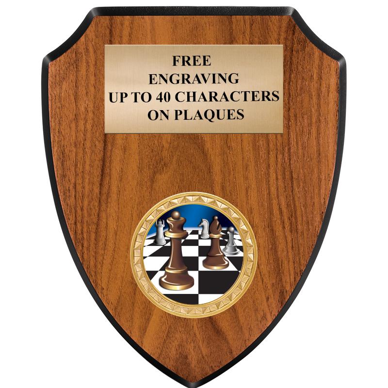 6"X7.5" WOOD SHIELD INSERT PLQ