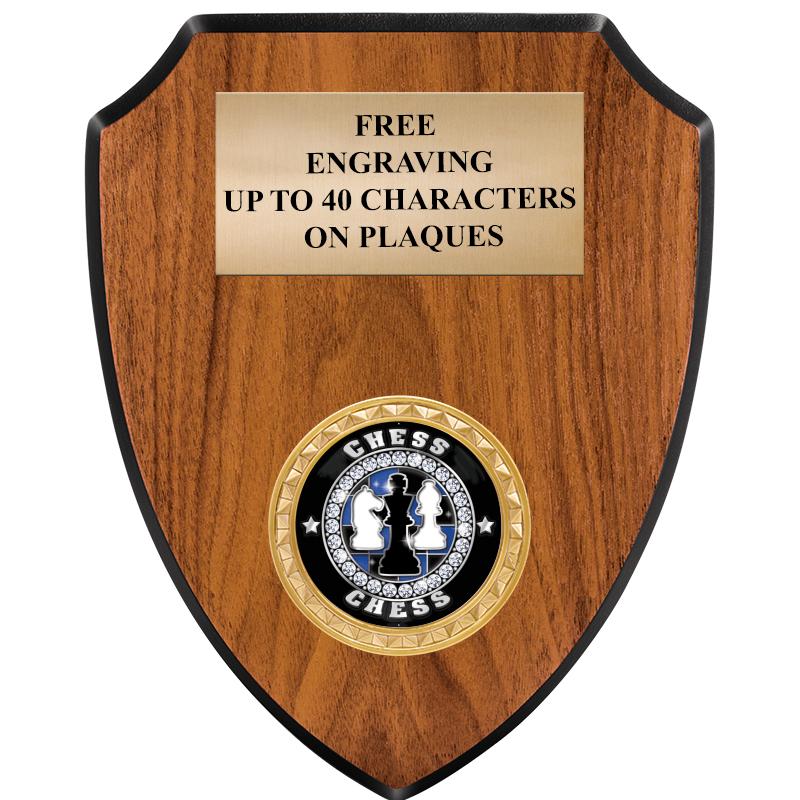 6"X7.5" WOOD SHIELD INSERT PLQ