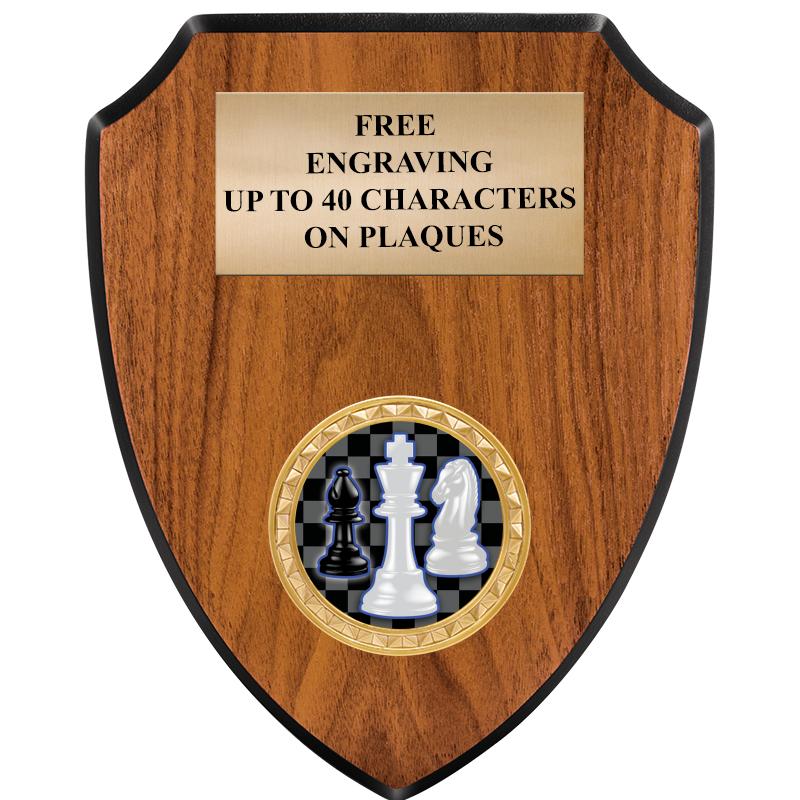 6"X7.5" WOOD SHIELD INSERT PLQ