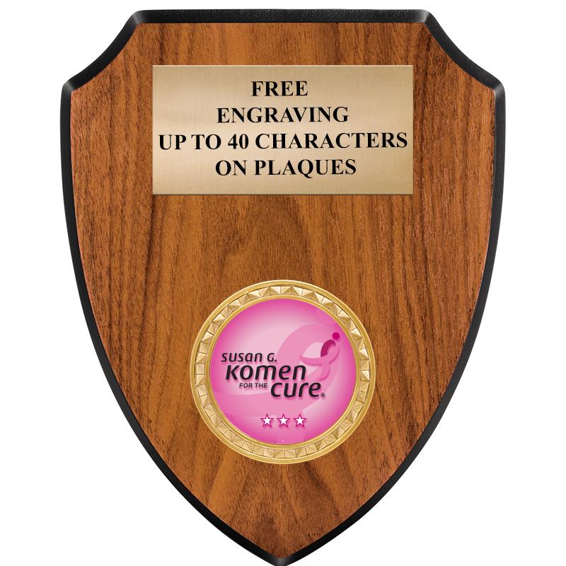 6"X7.5" WOOD SHIELD INSERT PLQ