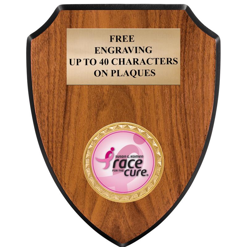 6"X7.5" WOOD SHIELD INSERT PLQ