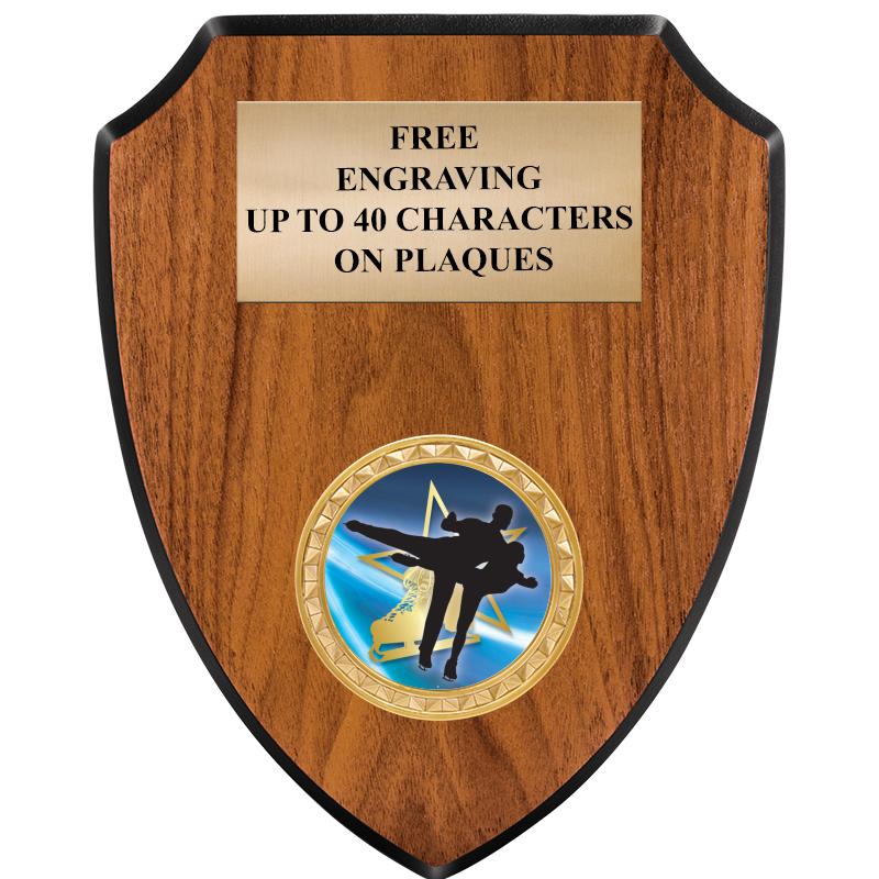 6"X7.5" WOOD SHIELD INSERT PLQ