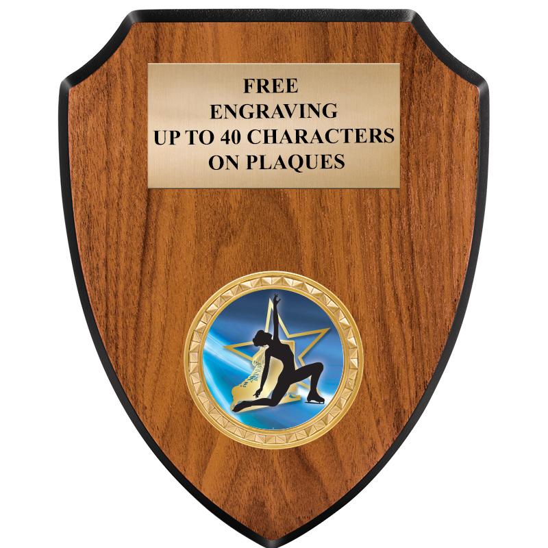 6"X7.5" WOOD SHIELD INSERT PLQ