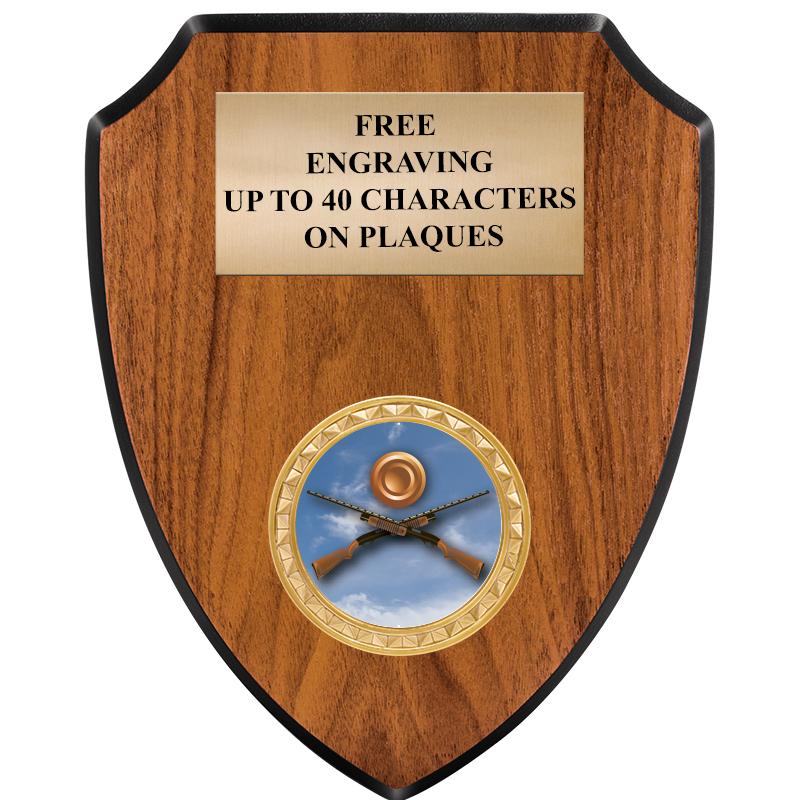 6"X7.5" WOOD SHIELD INSERT PLQ