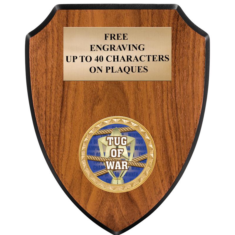 6"X7.5" WOOD SHIELD INSERT PLQ