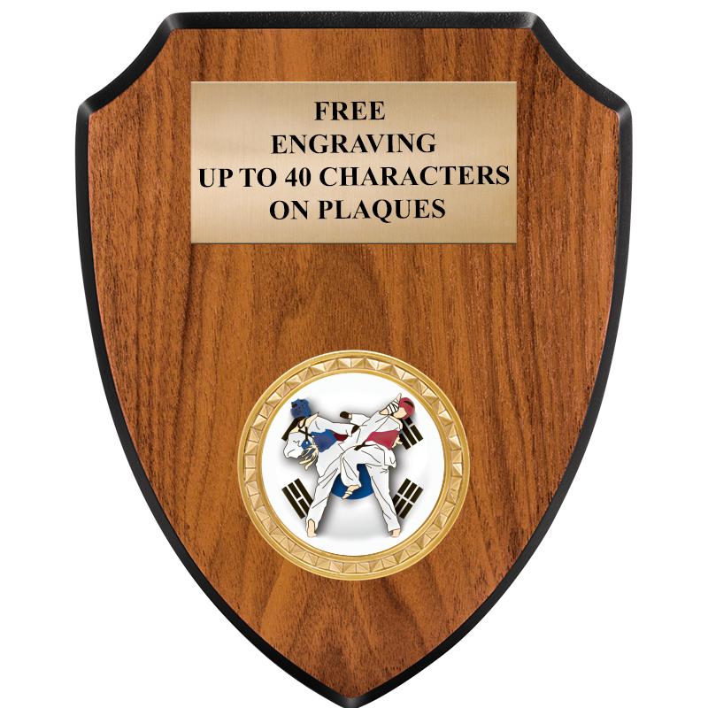 6"X7.5" WOOD SHIELD INSERT PLQ