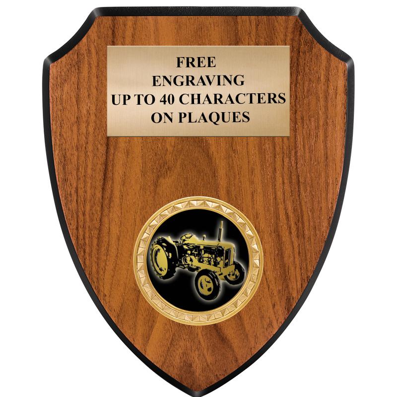 6"X7.5" WOOD SHIELD INSERT PLQ