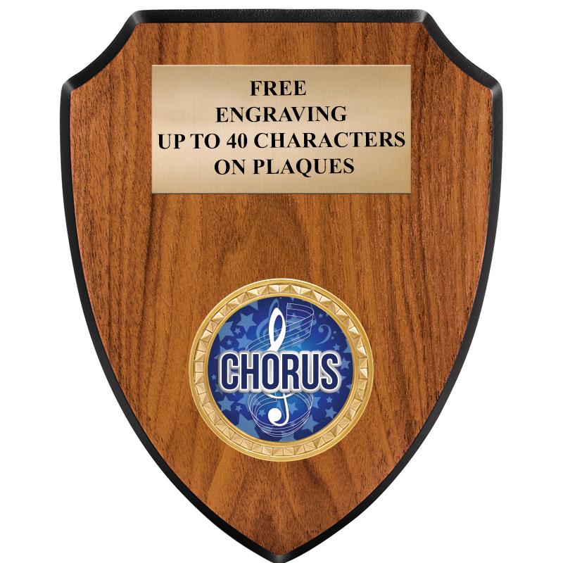 6"X7.5" WOOD SHIELD INSERT PLQ