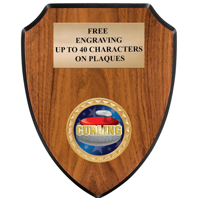 6"X7.5" WOOD SHIELD INSERT PLQ