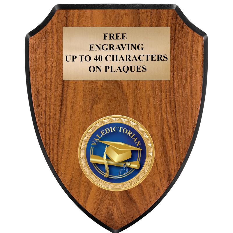 6"X7.5" WOOD SHIELD INSERT PLQ