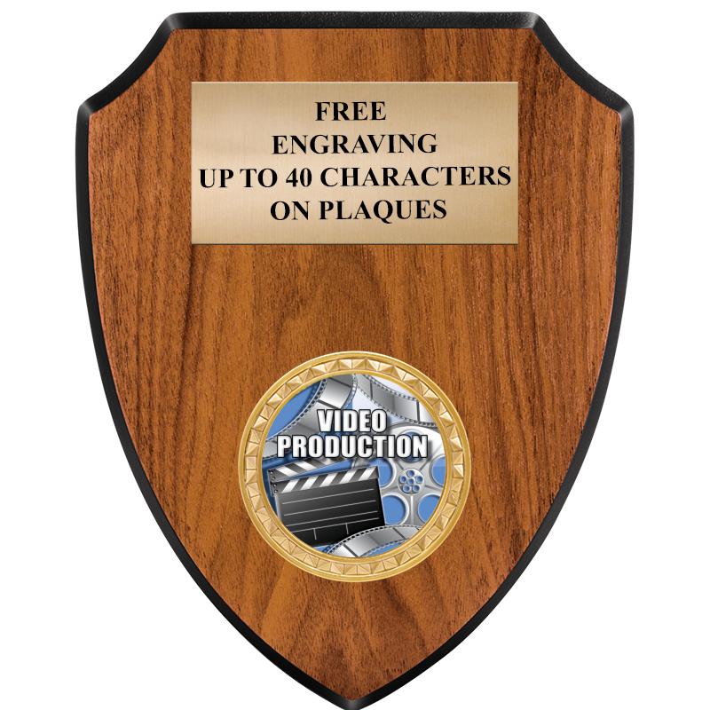 6"X7.5" WOOD SHIELD INSERT PLQ