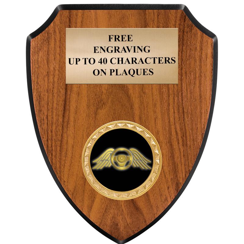 6"X7.5" WOOD SHIELD INSERT PLQ