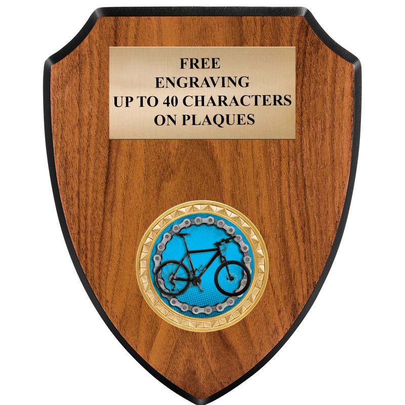 6"X7.5" WOOD SHIELD INSERT PLQ