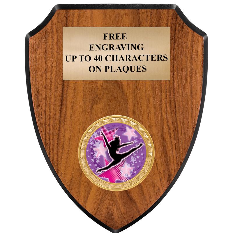 6"X7.5" WOOD SHIELD INSERT PLQ