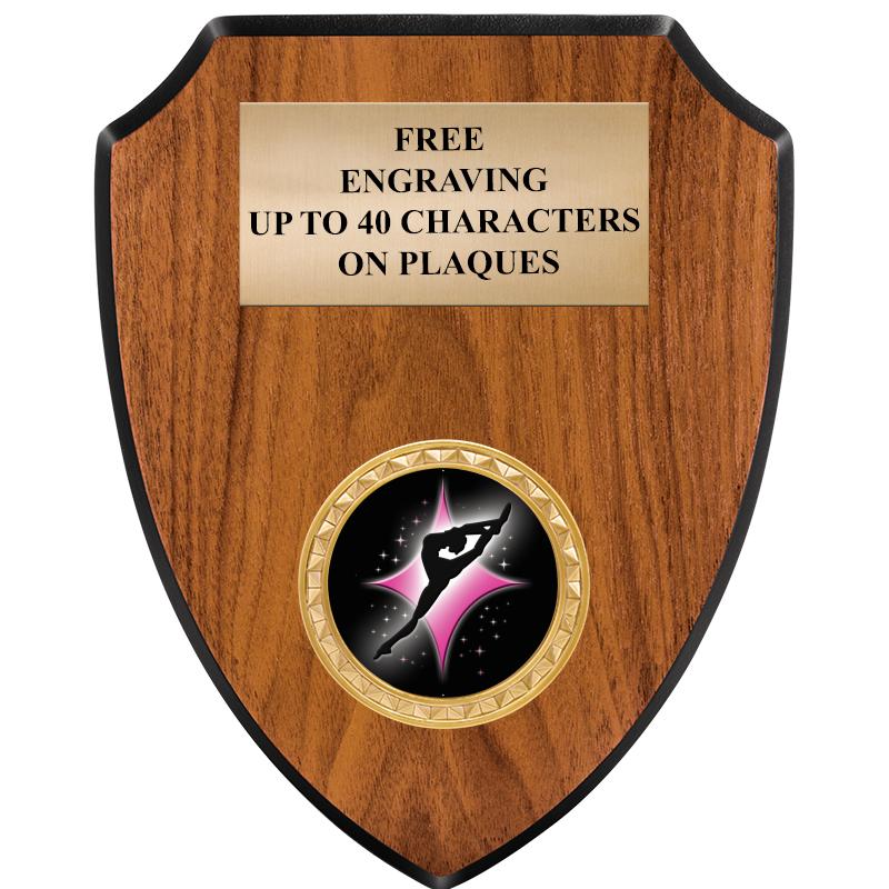 6"X7.5" WOOD SHIELD INSERT PLQ